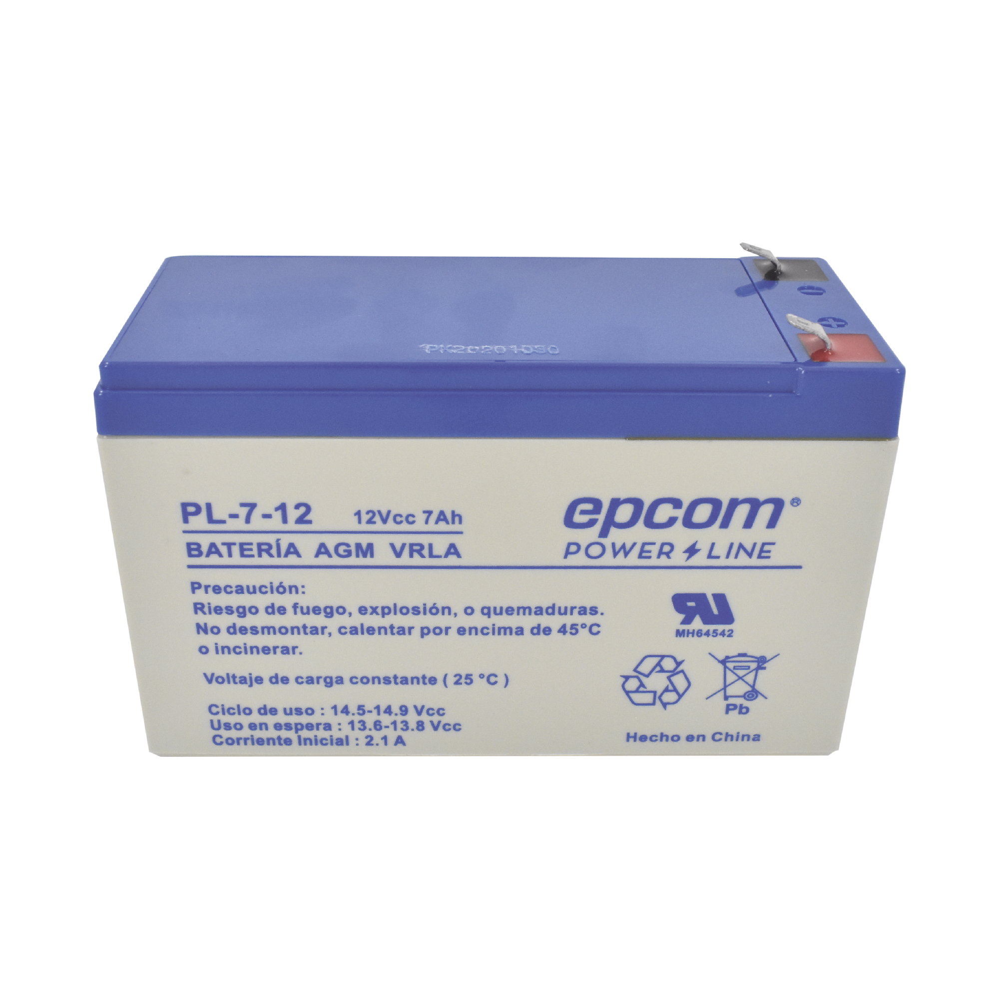 Batería 12 Vcc / 7 Ah / UL / Tecnología AGM-VRLA / Para uso en equipo electrónico Alarmas de intrusión / Incendio/ Control de acceso / Video Vigilancia / Terminales F1 / Cargador recomendado CHR-80. Batería 12 Vcc / 7 Ah / UL / Tecnología AGM-VRLA / Para uso en equipo electrónico Alarmas de intrusión / Incendio/ Control de acceso / Video Vigilancia / Terminales F1 / Cargador recomendado CHR-80.